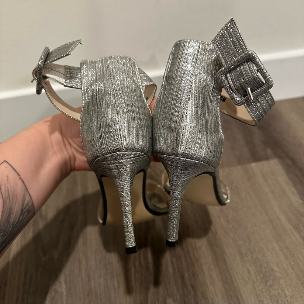 Benjamin Walk Shimmering Silver Heels - Picture 6 of 11